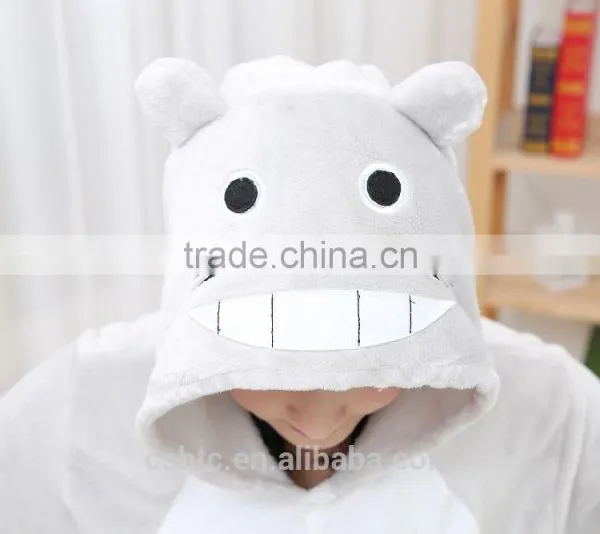 Flannel Cartoon Adult Animal Jumpsuit Animal Pajamas Jumpsuit Totoro Design photo-3