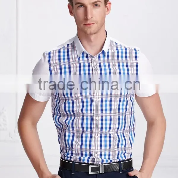 Egyptian Cotton Plaid Men Shirt SHL106 photo-2