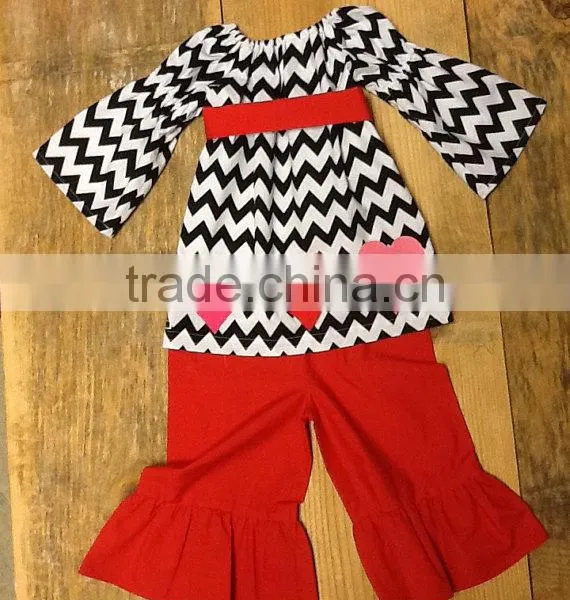 Christmas Clothing Sets Baby Girls Candy Top Pants Sets Kids Chevron Christmas Boutique Outfits photo-3