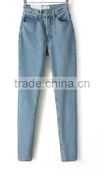 Runwaylover EY0617P Europe Style 2017 Ladies Fashion Washed Denim Jeans photo-4