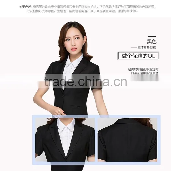 Hotel Lobby Manager Uniform Woman Short Sleeve Hotel's Skirt Suits photo-6