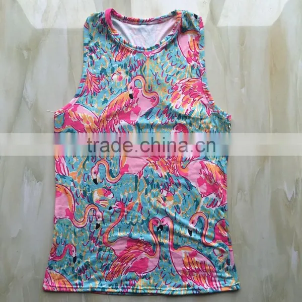 QL-447 New Products Flamingos Pattern Knee-length Dress for Women Vest Dress Women Clothes 2016 photo-2
