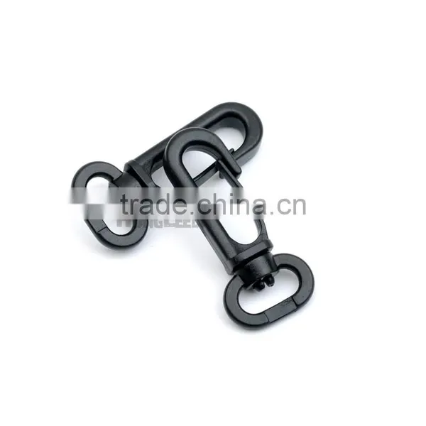 B1306-13mm Black POM Plastic Spring Snap Clip Hooks Carabiner Paracord Strap Hooks Rotary Hooks Swivel Snap Hook photo-5