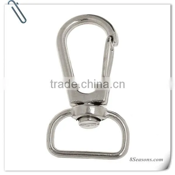 Silver Tone "D" Shaped Clasps for Key Ring