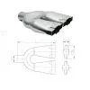 Double Out Muffler Tips for Chevrolet