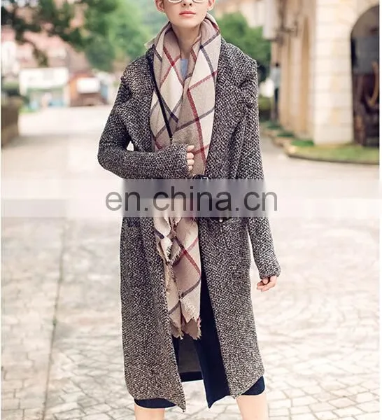 2016 Autumn And Winter Scarf Ladies Acrylic Plaid Scarf photo-2
