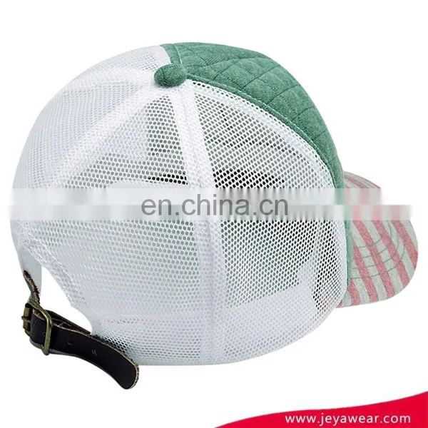 Fashion Mesh Trucker Baseball Cap With Washed Broken Pre-curved Visor photo-4
