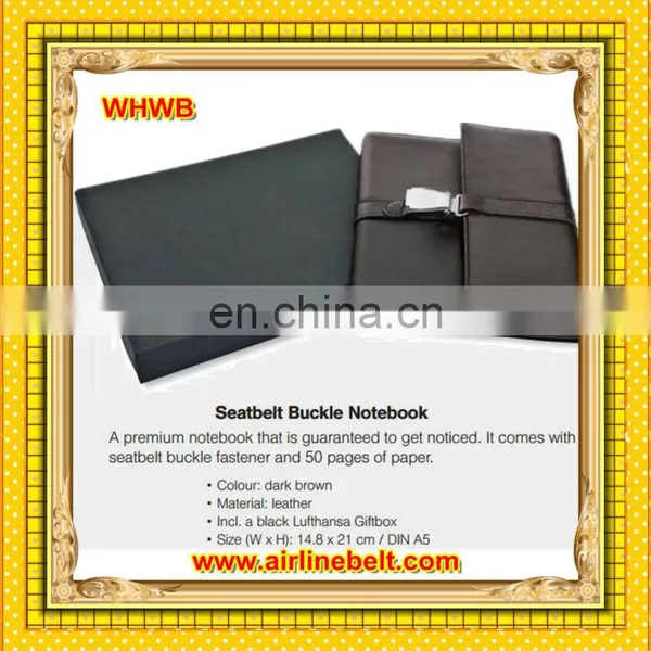Premium Aircraft Seatbelt Buckle Fashion Notebooks
