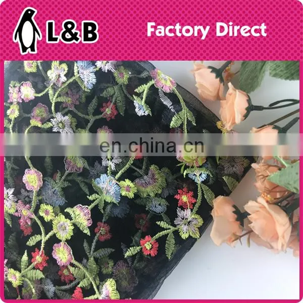 High Quality Popular Embroidery Polyester Mesh Fabric photo-3