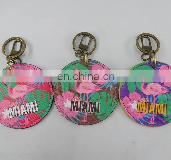 Eco Friendly Manufacturers Colorful Leather Keychain With Logo photo-6