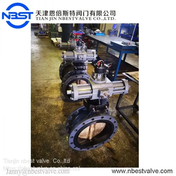 DN500 D741XT-10KC Hydraulic Actuator Cast Steel Flange Butterfly Valve