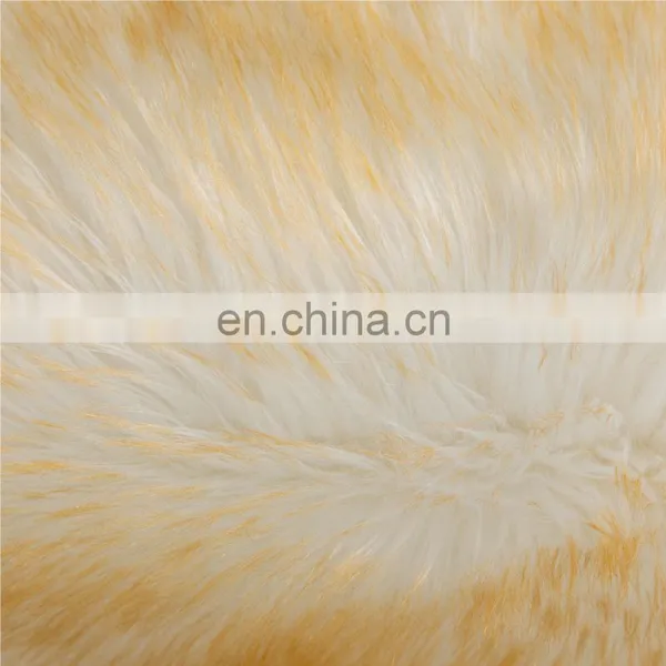 Nordic Long Plush Area Rug Wholesale Faux Carpets Fur Mats Area Yellow Rug For Bedroom photo-6