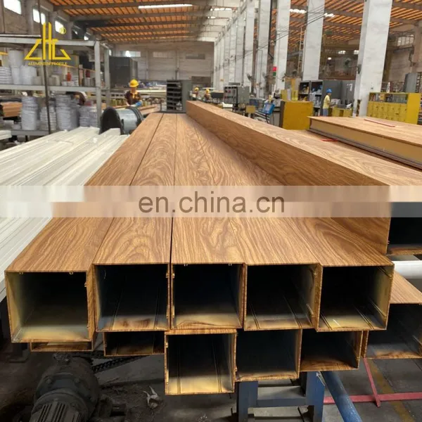 Wood Grain Aluminum Tube Profiles For Grape Trellis,Aluminum Powder Coating Tube Extrusion For Out Door Using photo-5