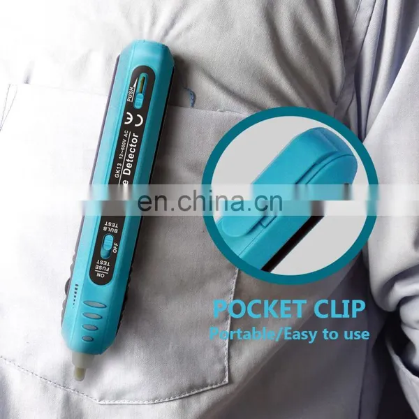 Allosun GK13 Non-Contact AC VOLTAGE DETECTOR Tester Christmas Light Bulb Tester & Fuse Inspector 12-600 V AC Light Fuse Check photo-5