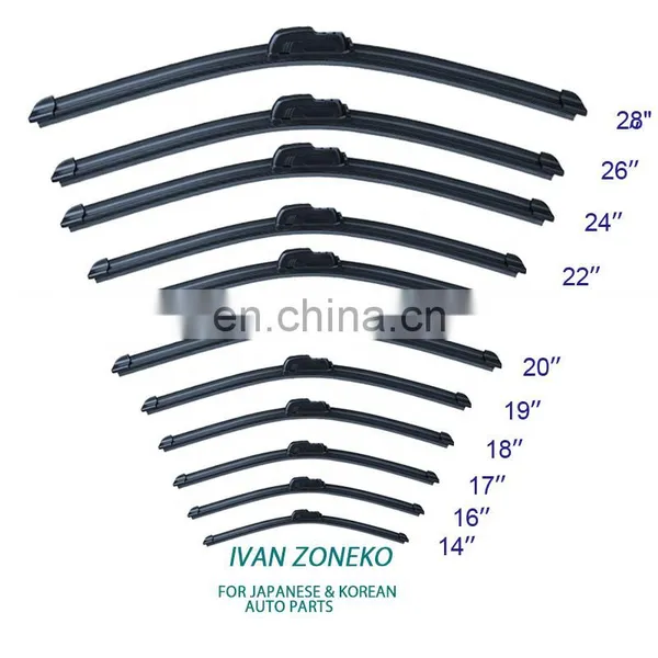 Wholesale Car Soft Windscreen Hybrid Universal Wiper Blade For Japanese Korean German French Cars