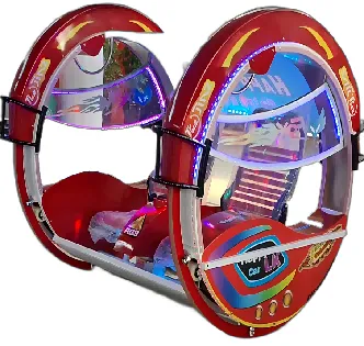 Battery Amusement Theme Park Rides 9s 360 Degree Rotation Rotating Electric Happy Swing Rolling Car For Adult Kids photo-2