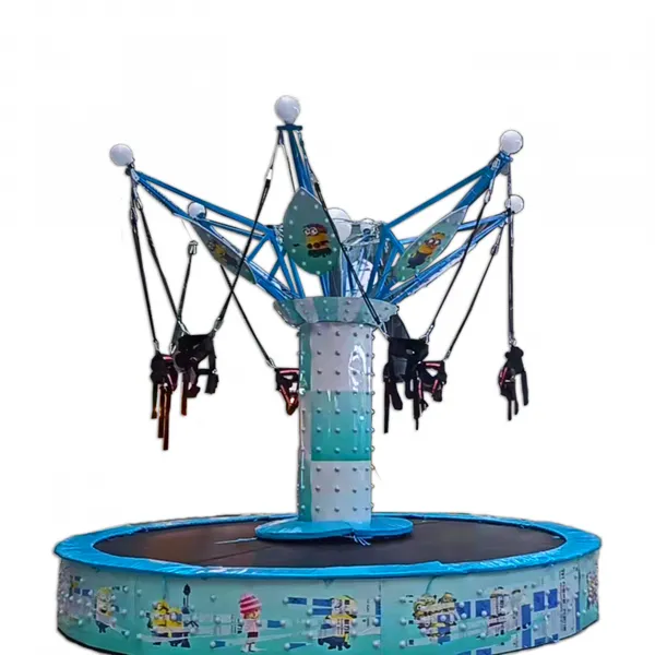 Children Playground Large Outdoor Amusement Equipment Rotating Trampoline Outdoor Kids