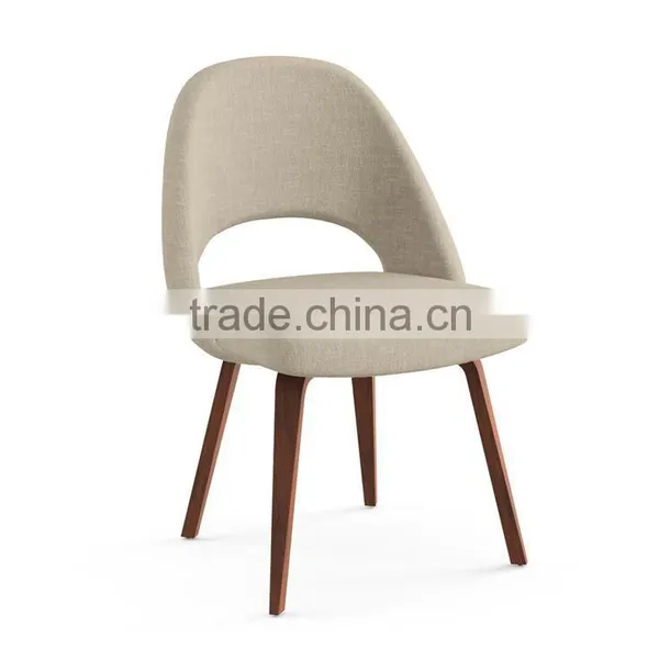 Replica Fiberglass Wooden Legs Fabric/leather Saarinen Executive Chair by Eero Saarinen/Saarinen Side Chair photo-3