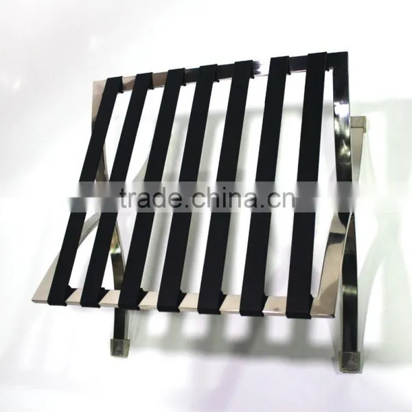 Stainless Steel X Frame Barcelona Ottoman photo-6