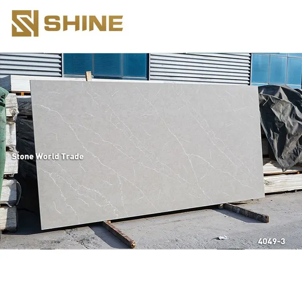 Eco-Friendly Calacatta Quartz Engineered Stone Artificial Marble Pattern for Tables and Warehouse Applications