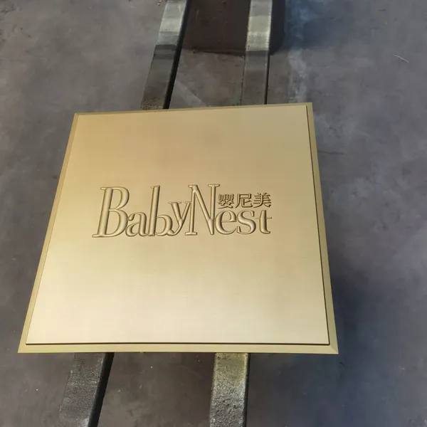 Bronze Doorplate Customized Signboard Metal Square Relief Signboard Villa Company Storefront Creative Advertisement Board