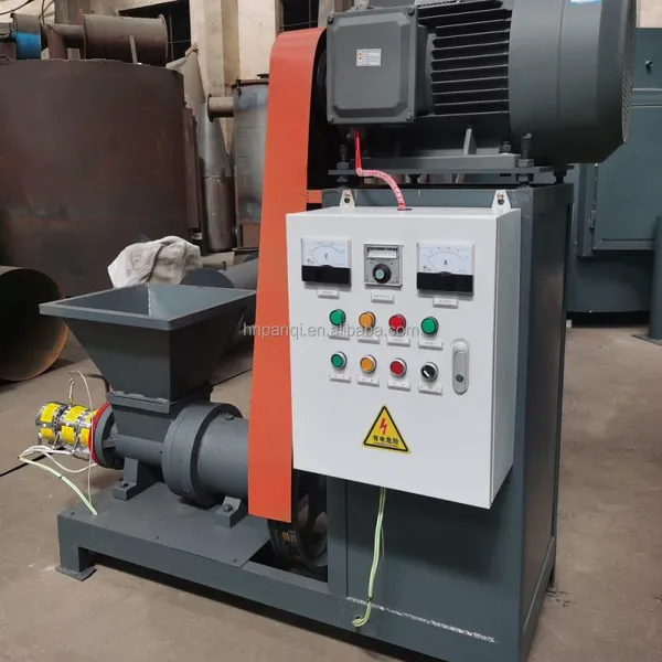 Kokosnussschalen-Kohlebrikettmaschine, Biomassekohlebrikett-Produktionslinie photo-4