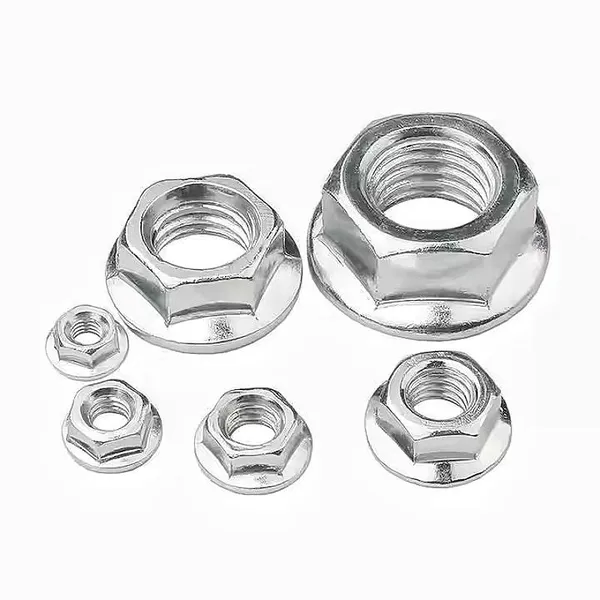 Metric Hex Flange Nuts DIN 6923 Stainless Steel Hex Flanged Nut M3 M4 M5 M6 M8 M10 M12 photo-2
