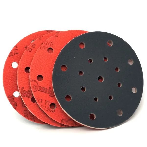 Customizable 6-Inch Self-Adhesive Flocking Polishing Disc Buffer 3mm Thickness 17 Holes Protective Pad OEM Made Sponges photo-3
