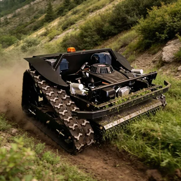 VTLM600 Tondeuse à chenilles télécommandée tout-terrain robuste 600mm 45 degrés