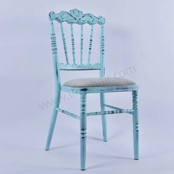 Stylish Elegant Antique Metal Wedding Chairs Durable Iron Hotel Furniture for Farmhouse Party Home Office Factory Sale photo-2