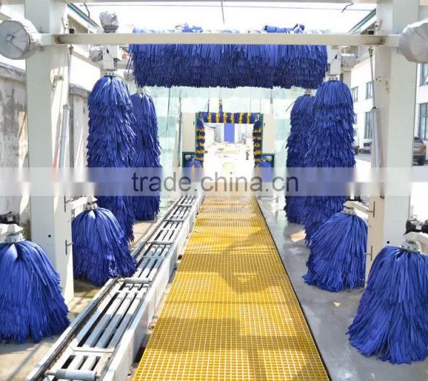Tunnel Car Wash 9Brushes PE-T9 40000USD Automatic Up Down Drying System