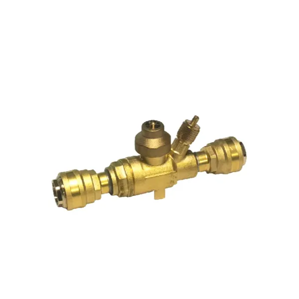 Z-PUSH Push-to-connect Fitting No-Fired Braze-Free Flameless Quick Fitting for Hvacr Schrader Ball Valve 3/8