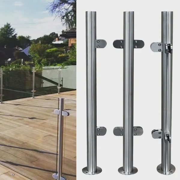 Glass Railing Column for Balcony Guard Systems