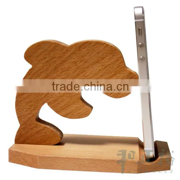 Christmas Decorative Wooden Craft Display Mobile Phone Bracket,security Display Bracket for Cell Phone photo-2
