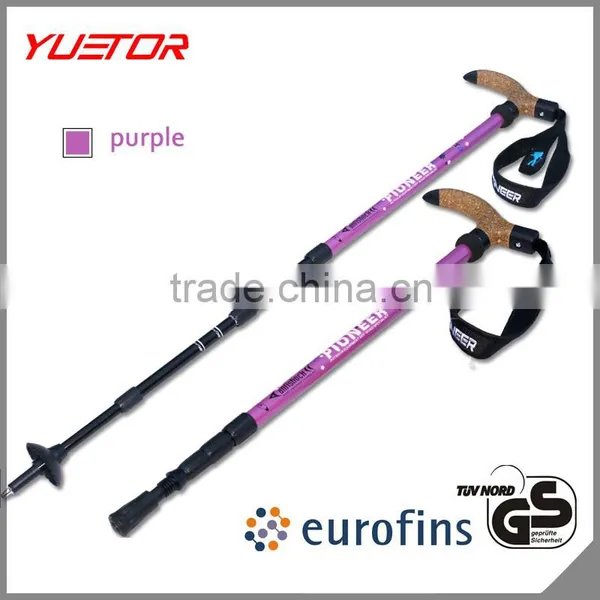 T Handle Four Sections Adjustable Internal Lock With Antishock Aluminum 7075 Trekking Pole Supplier's Choice photo-5