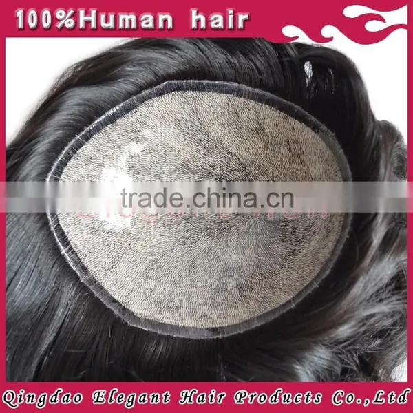 High Quality 100% Human Remy Hair PU Injection Toupee photo-5