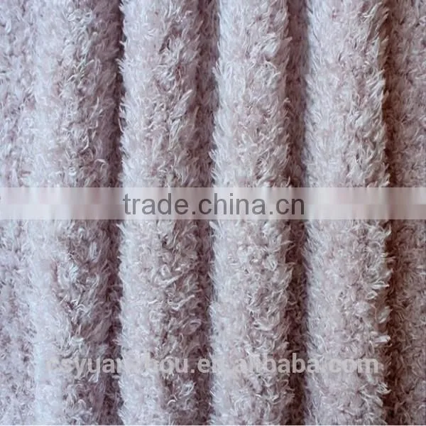 Polyester Knitted Curly Plush Toys Fabric photo-3