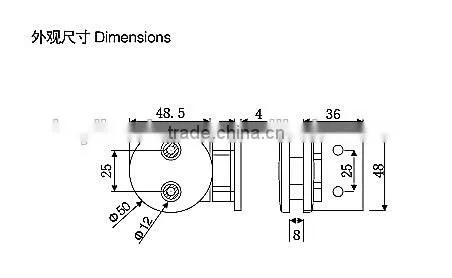 SA Glass Clamp Type Glass Door Lock (SKB-100S) photo-2