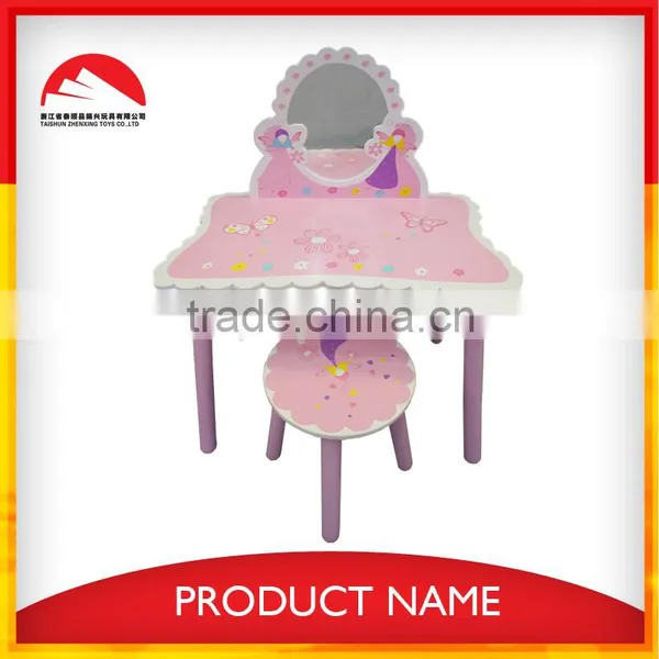 Wooden Kids Vanity Dressing Table With Mirror photo-4