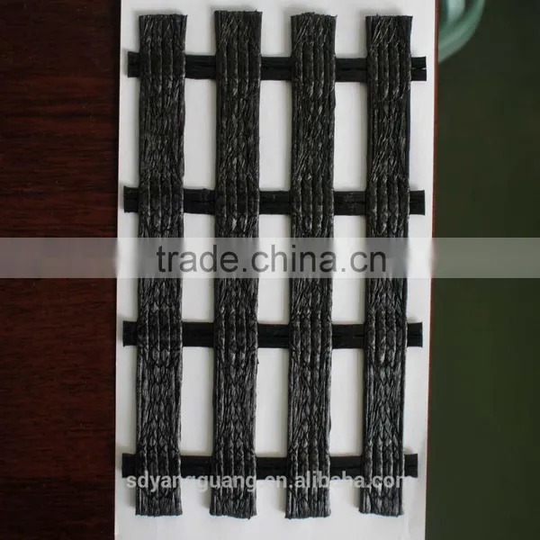 High Strength Uniaxial Warp-knitting Polyester Geogrid Coating With PVC