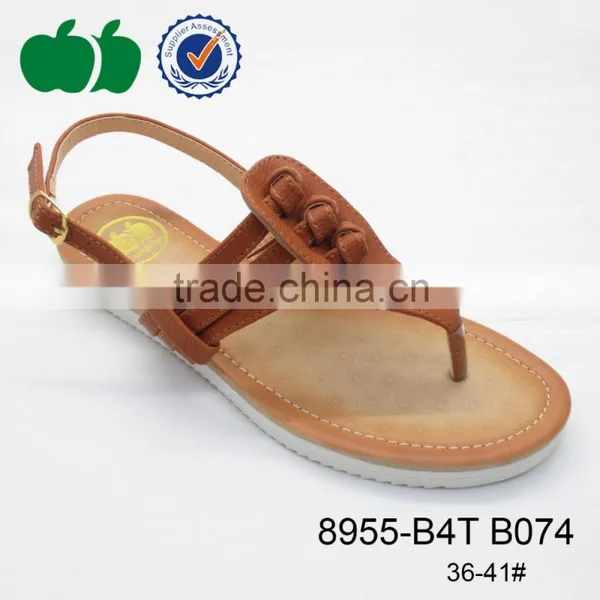 Elegant Top Quality 2015 Fashion Flat Latest Ladies Sandals photo-2