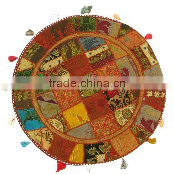 Round Exquisite Vintage Patchwork Tapestry Indian Ethnic Wall Decorative Wholesale Trade Only