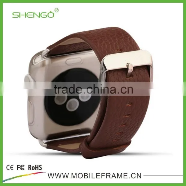Shengo Hot Selling High Quality Leather Strap Watch Band for Apple Watch Quality Choice photo-3