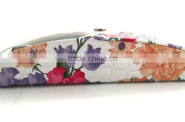 Colorful Flower Pattern Handmade Eyeglasses Glasses Case photo-3