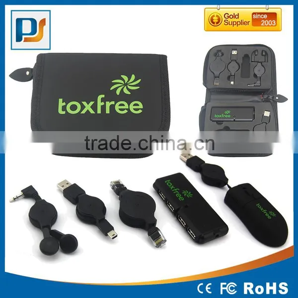 Executive Laptop Accessory Kit ~ Optical Mouse, 4-Port USB Hub, USB Pendrive and More photo-2