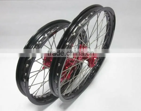 Prowel Racing Off Road Motorcycle Wheel 1.6x21"/2.15x19" COMPLETE WHEELS SET Dirt Bike Rims and Hub For Honda CRF photo-2
