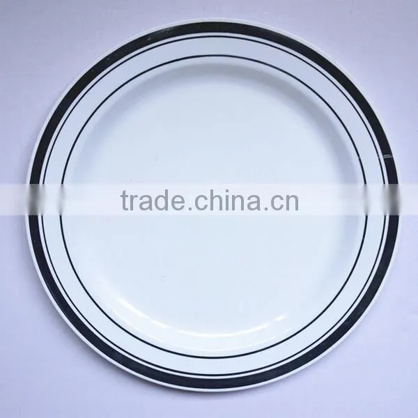 6'' Disposable PS Plate With Silver Rim