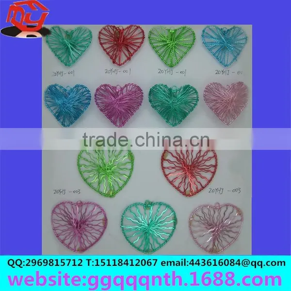 Color Electrophoretic Paint Peach Heart Wire Ball Flat Body Cube Woven Mesh Flower Piece