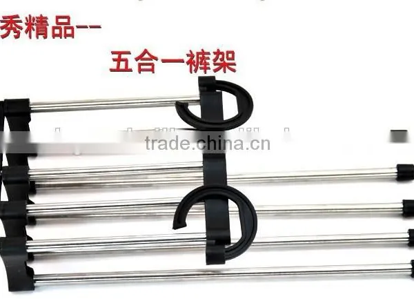 Multifunctional Super Practical Stainless Steel Pipe 5-in-1 Pants Wearing Trousers Rack Magic photo-2