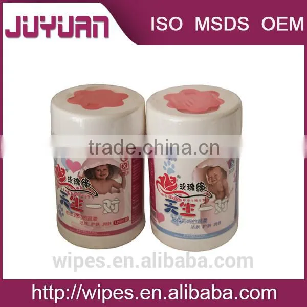High Quality 120pcs Disposable Cylinder Baby Wipes With Iso
